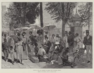 Scene in the Rua Primiero do Marzo, Rio de Janeiro, Brazil 